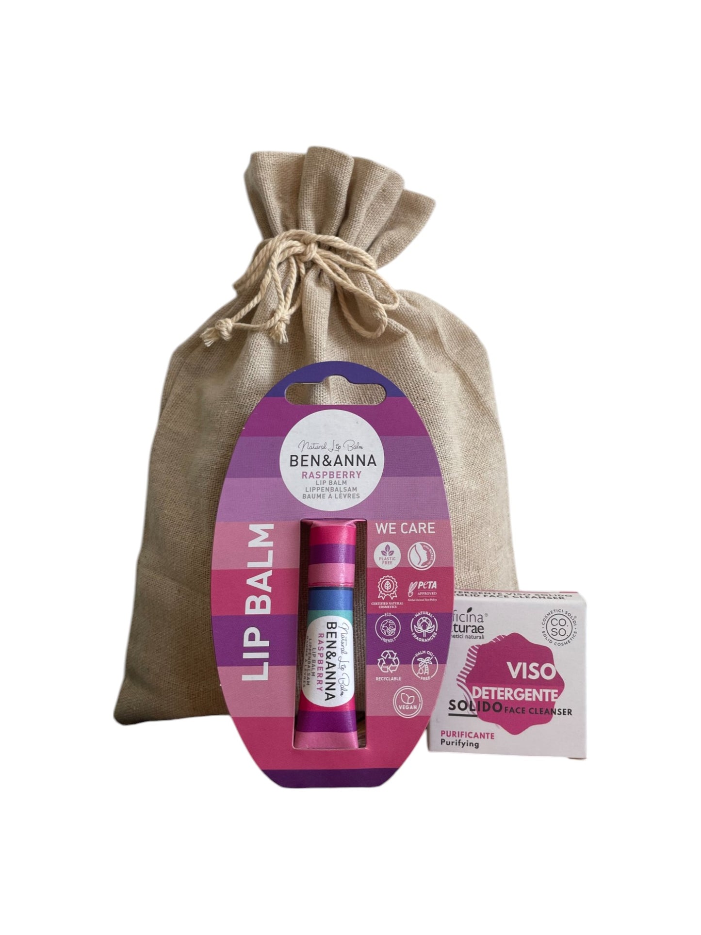 Sacchetto Regalo con Mini Detergente Viso e Balsamo Labbra - QUSO