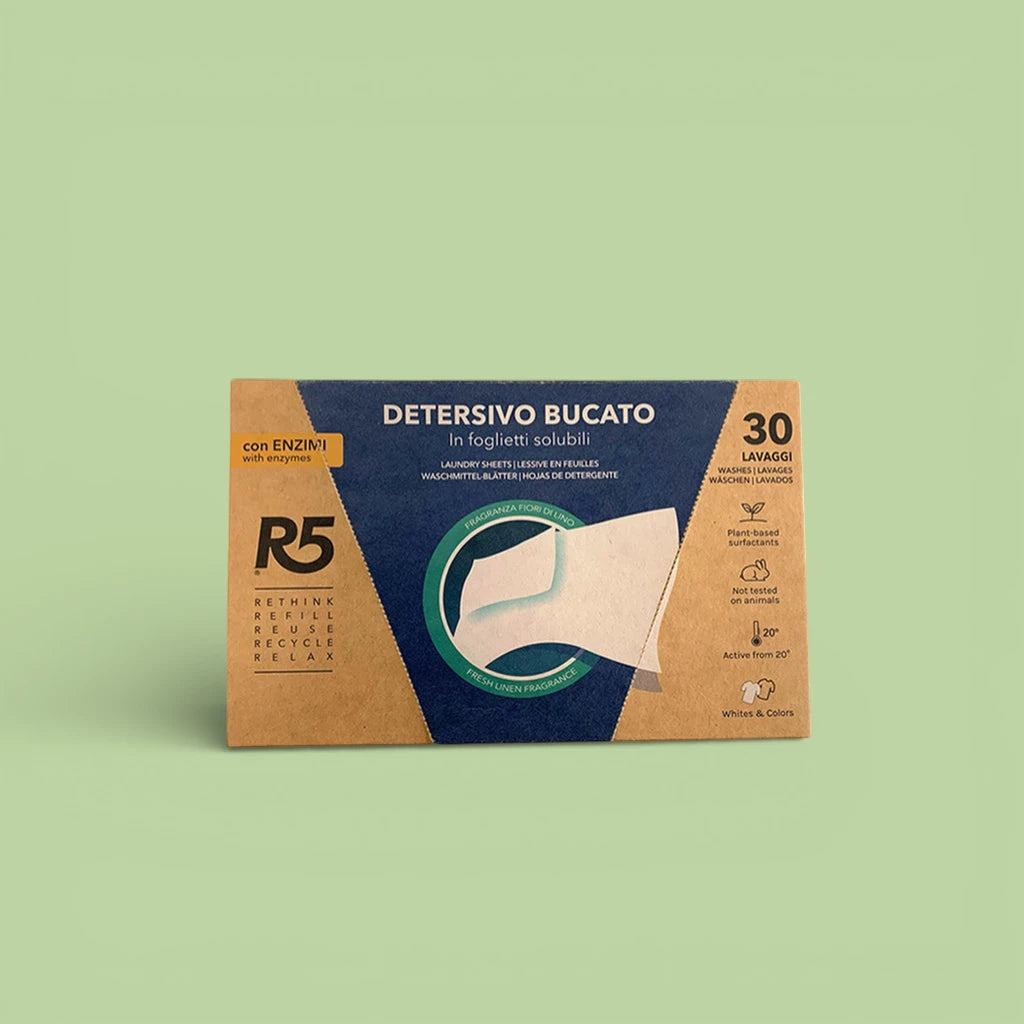 Detersivo Bucato in Foglietti con Enzimi - R5 Living