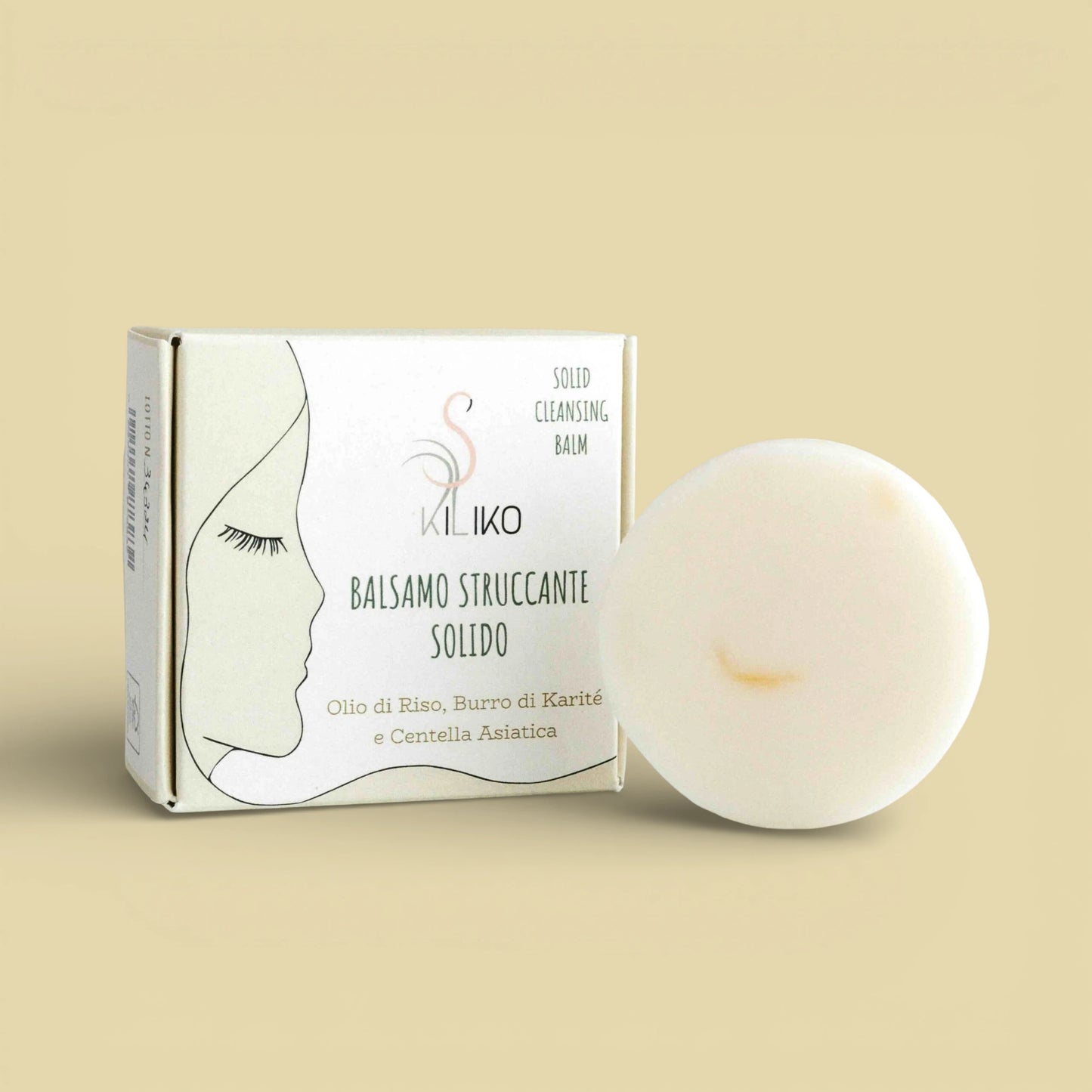 Struccante Viso Solido con Olio di Riso, Burro di Karité - Kiliko