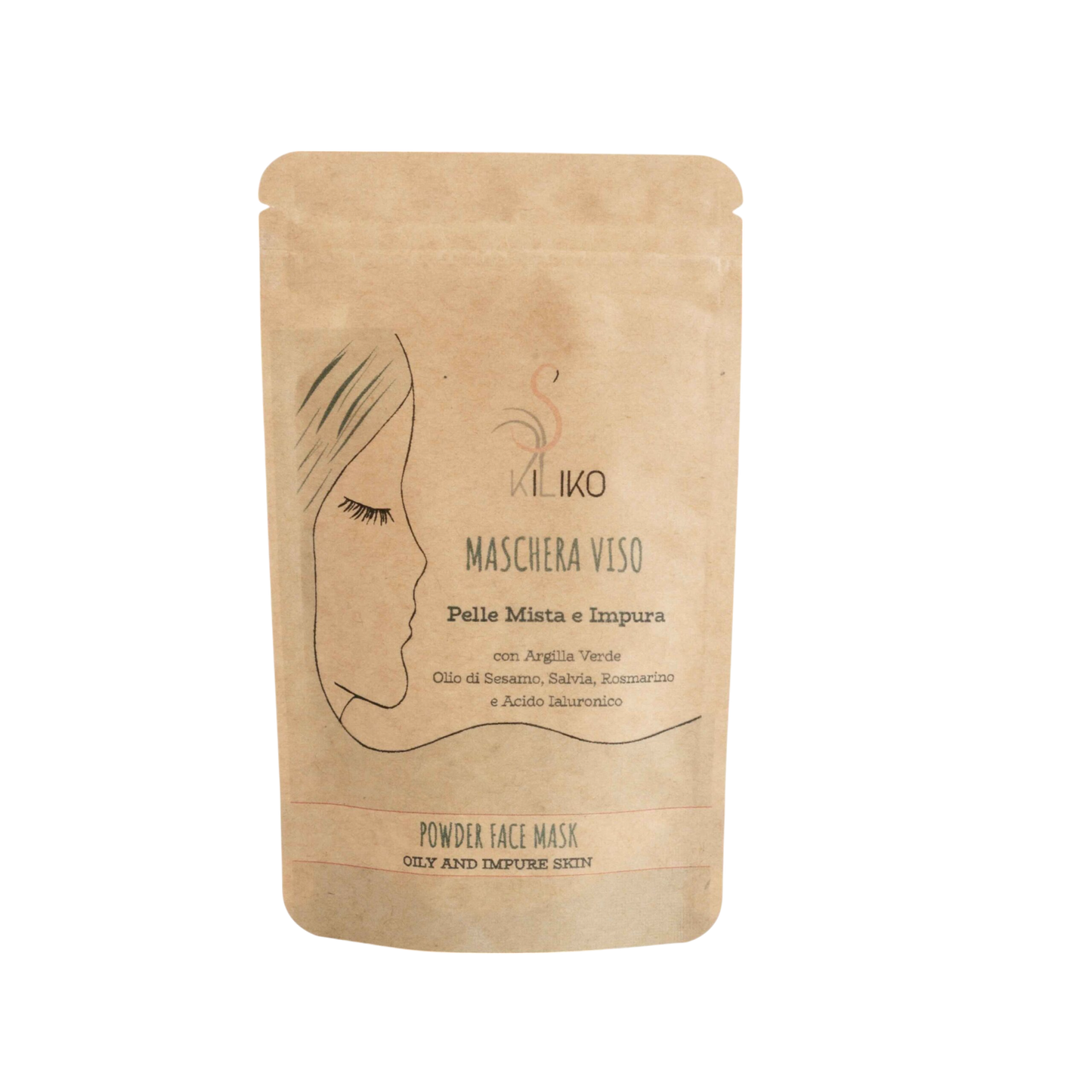 Maschera Viso in Polvere Pelle Mista e Impura - Kiliko