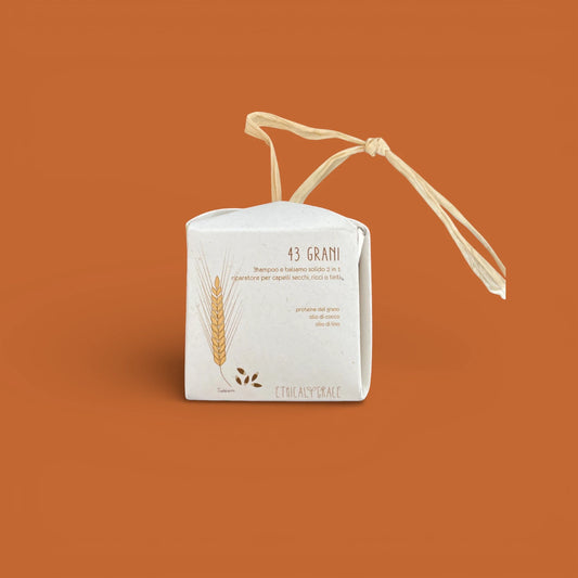 43 Grani – Shampoo & Balsamo Solido Riparatore per Capelli Secchi, Ricci o Tinti - Ethical Grace