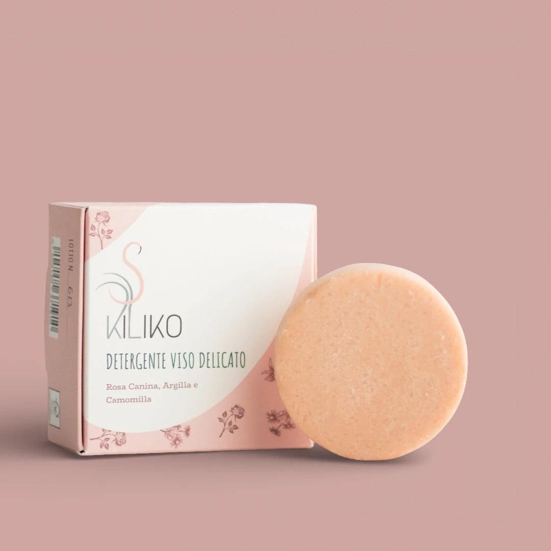 Detergente Viso Solido – Rosa Canina, Argilla & Camomilla - Kiliko